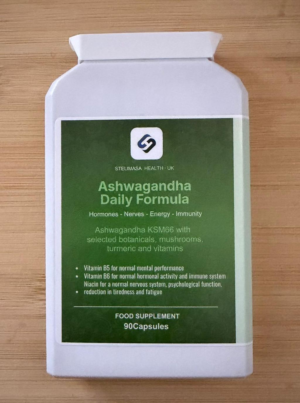 Ashwagandha Daily Formula with KSM66, 90 capsules — front of pack