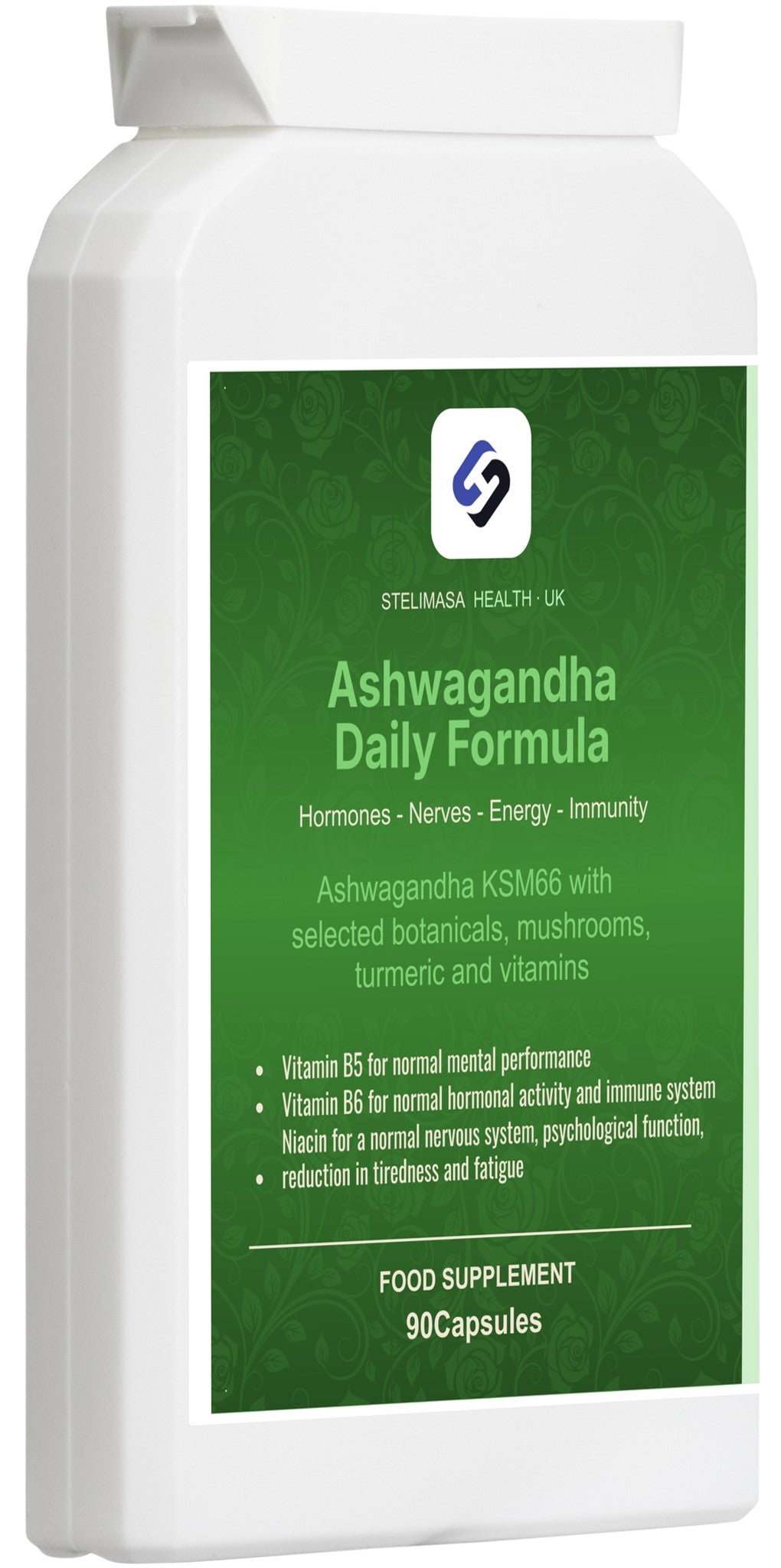 Ashwagandha Daily Formula — reverse angled view