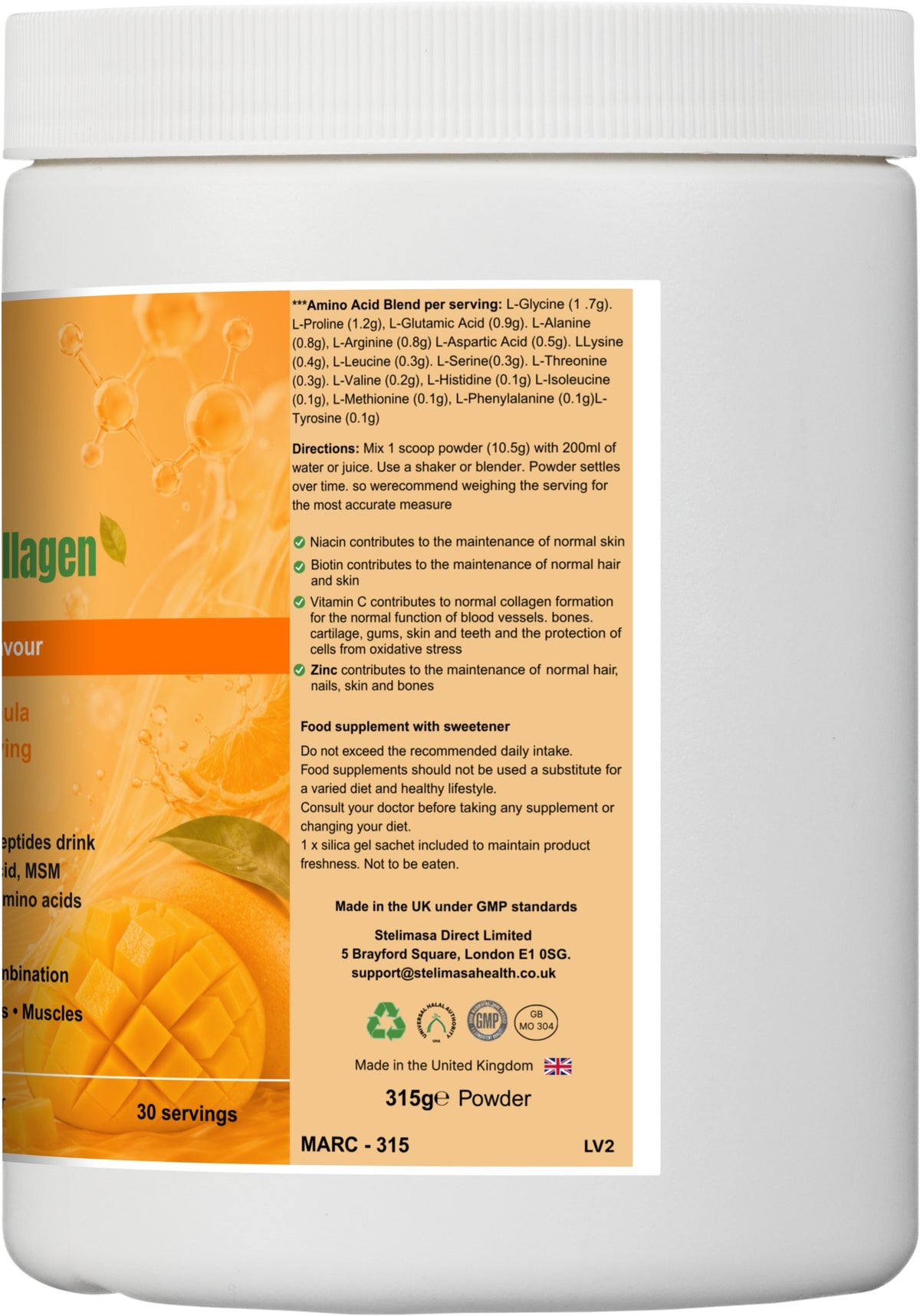 Glow Marine Collagen tub — right angle