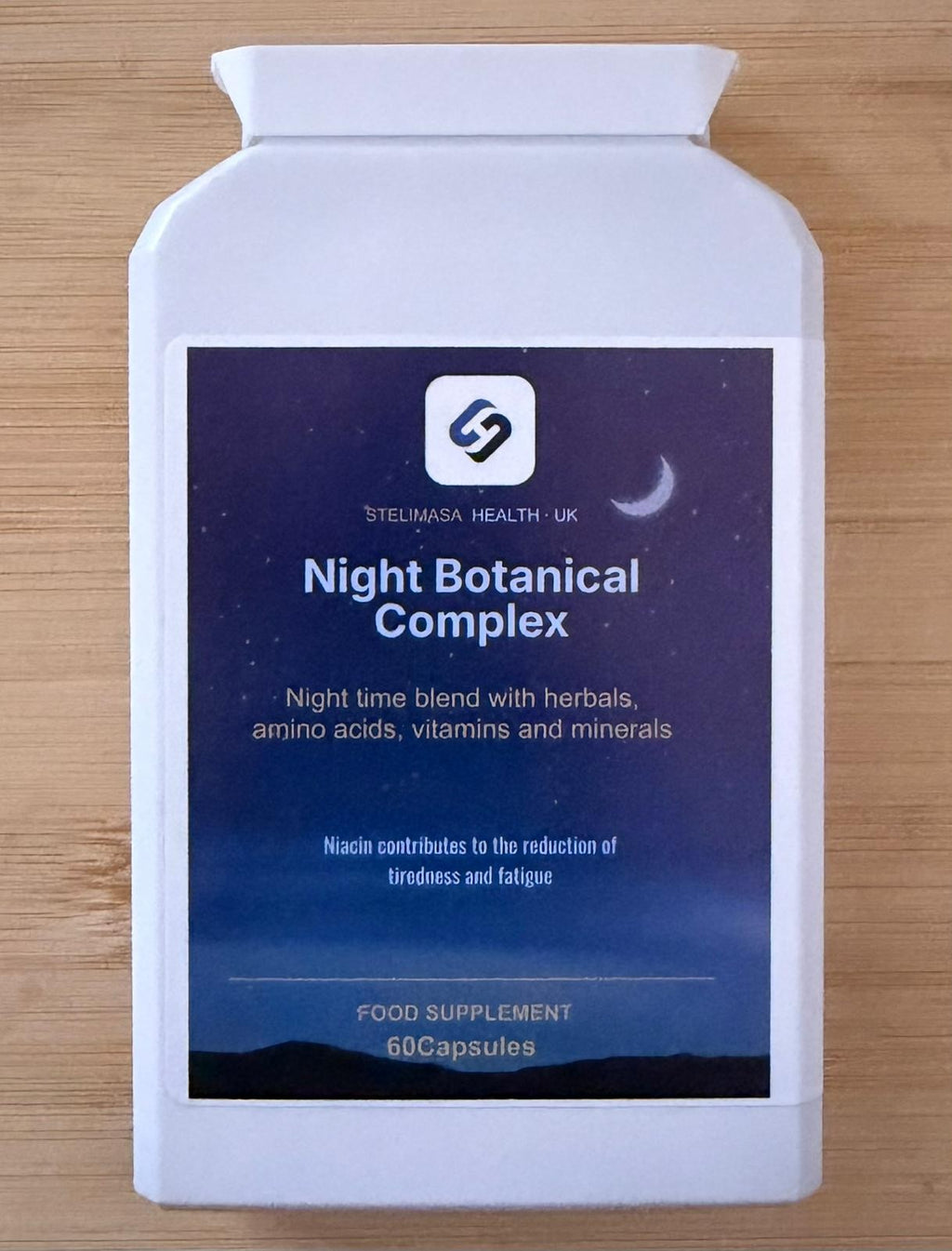 Night Botanical Complex food supplement, 60 capsules — front of pack